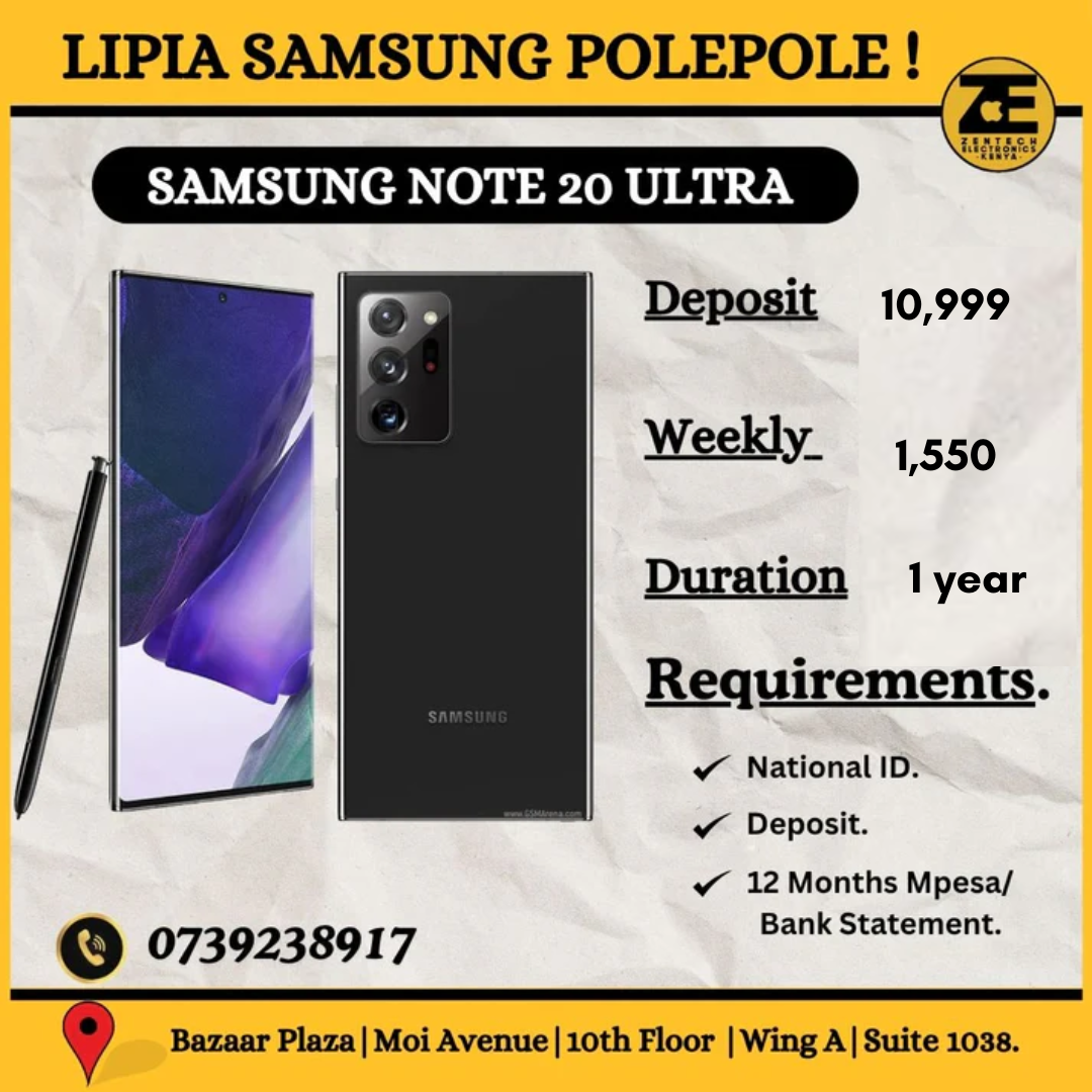 Samsung Galaxy Note 20 Ultra with 6.9-inch AMOLED display, S Pen, and 108MP triple camera